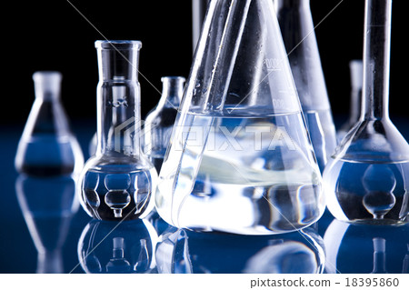 Chemistry on background, bright modern chemical  18395860