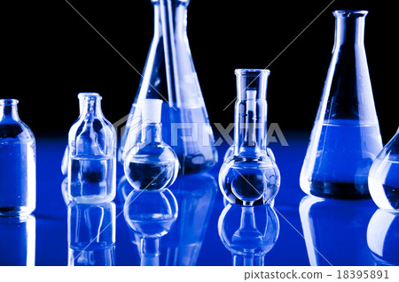 Laboratory equipment, bright modern chemical  18395891