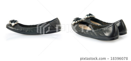 Ballet shoes isolated on the white 18396078