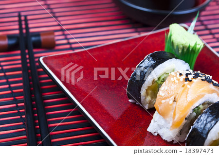 Sushi tasty traditional japanese food Sushi tasty traditional japanese food 18397473