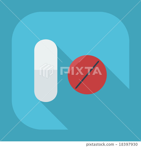 Flat modern design with shadow icons pills 18397930
