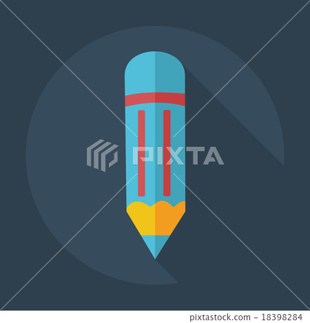 Flat modern design with shadow icons pencil 18398284