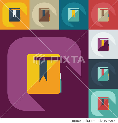 Flat modern design with shadow icons folder decree 18398962