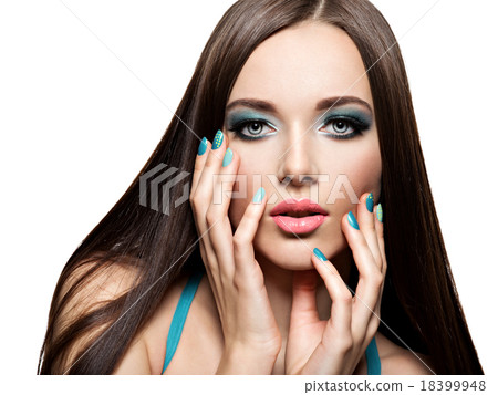 Fashion Makeup Woman Beautiful Nails Face Fashion Makeup Woman Beautiful Nails Face 18399948