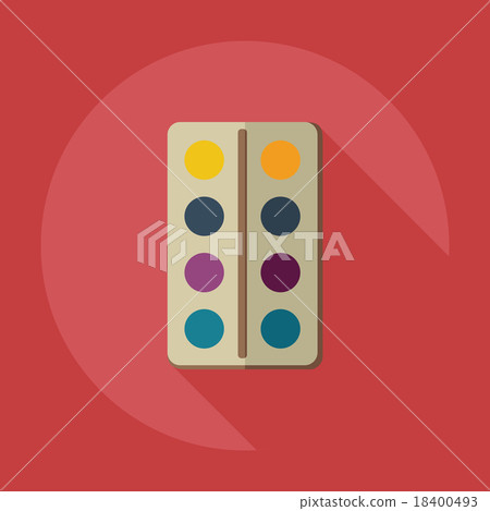 Flat modern design with shadow  Icon paint  18400493