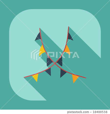 Flat modern design with shadow icons garland Flat modern design with shadow icons garland 18400538