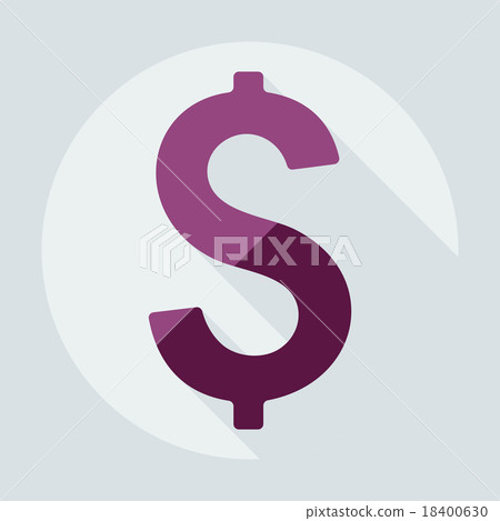Flat modern design with shadow icons currency unit Flat modern design with shadow icons currency unit 18400630