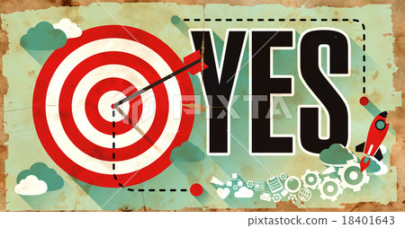 Business Concept. Yes Word on Grunge Poster. 18401643