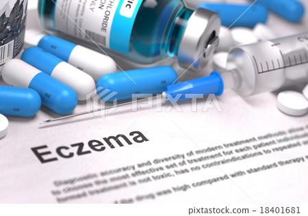 Eczema Diagnosis. Medical Concept. Composition of 18401681