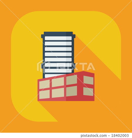Flat modern design with shadow icons building 18402003