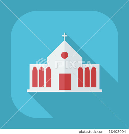 Flat modern design with shadow icons church 18402004