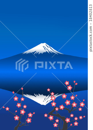 反轉富士和梅花 18402813