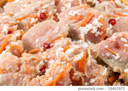 Salmon rice sushi 18402972