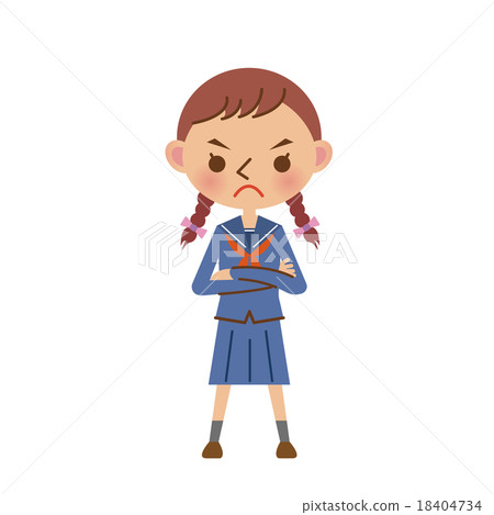 Junior high school girls in high school girls wearing arms and sailor uniforms 18404734