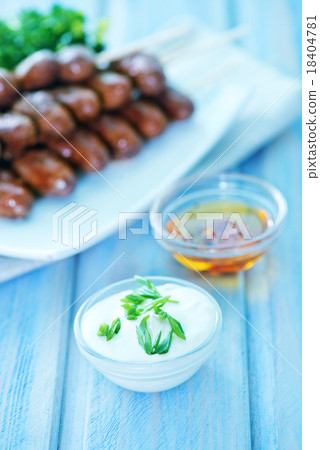 chicken heart with sauces chicken heart with sauces 18404781