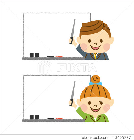 White board and lecturer 18405727