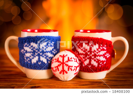 Christmas near fireplace Christmas near fireplace 18408100