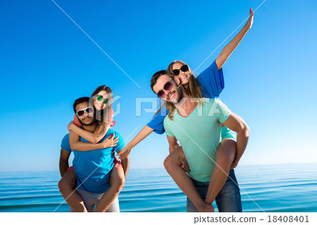 Young people on summer vacation. Young people on summer vacation. 18408401
