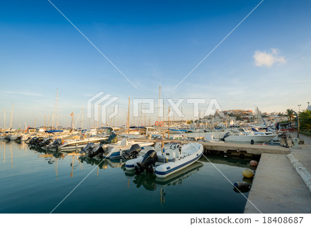 Fishing boats in Ibiza marina 18408687