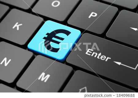 Money concept: Euro on computer keyboard 18409688