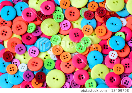 Sewing buttons background soft focus 18409798