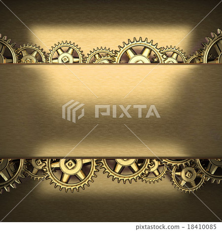 metal background with cogwheel gears 18410085