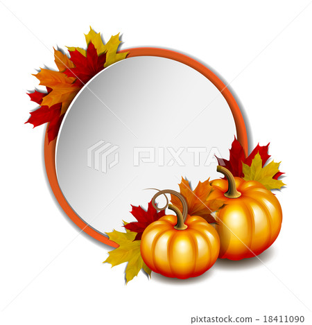 Thanksgiving card with pumpkins 18411090