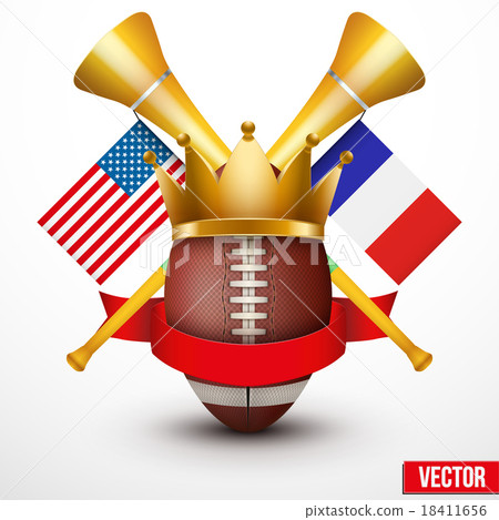 Announcement Sporting Poster with Football Ball. Announcement Sporting Poster with Football Ball. 18411656