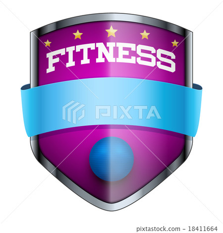 Fitness Shield badge. Fitness Shield badge. 18411664