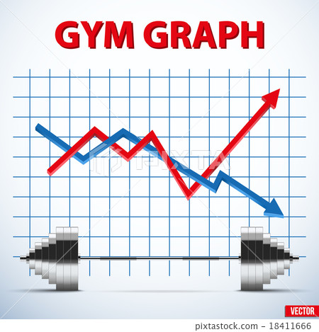 Background of barbell and diagram achieving Background of barbell and diagram achieving 18411666