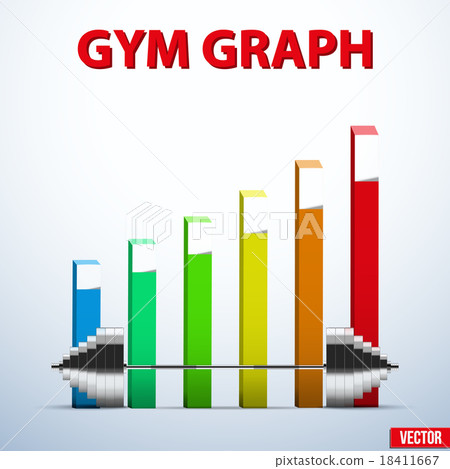 Background of barbell and diagram achieving Background of barbell and diagram achieving 18411667