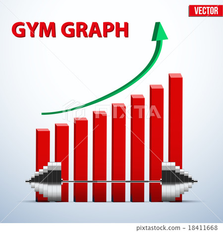 Background of barbell and diagram achieving Background of barbell and diagram achieving 18411668