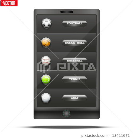 Glass icon sports themes for website or app Glass icon sports themes for website or app 18411671
