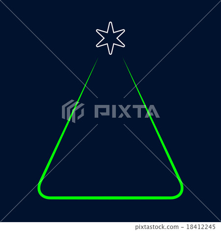 greeting card - simple Christmas green tree - Stock Illustration ...
