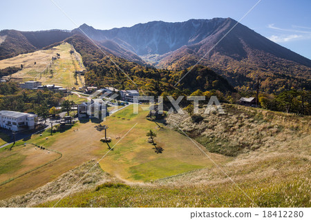 Mt. Oyama watching from the alley mountain table 18412280