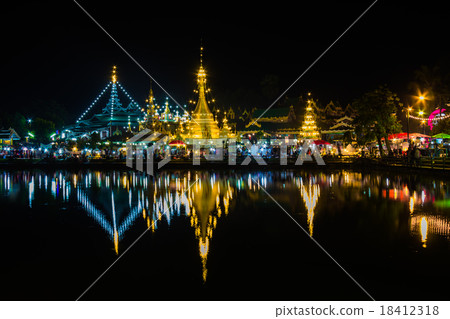 Pagoda of Wat Chong Klang and Wat Chong Kham Pagoda of Wat Chong Klang and Wat Chong Kham 18412318