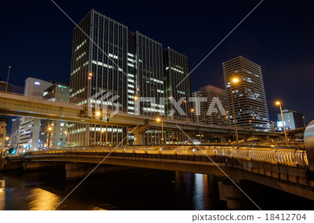 大阪Nakanoshima夜視圖 18412704