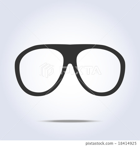Glasses icon on gray background 18414925