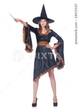 Witch isolated on the white background Witch isolated on the white background 18415587