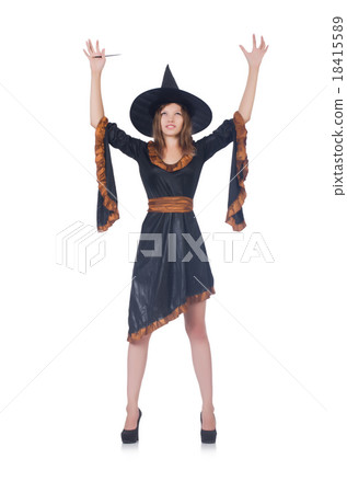 Witch isolated on the white background Witch isolated on the white background 18415589