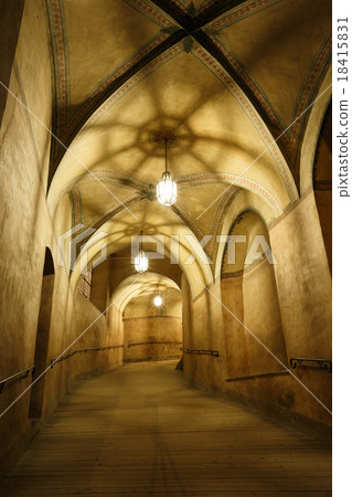 Hall in castle in Cesky Krumlov, Czech republic Hall in castle in Cesky Krumlov, Czech republic 18415831