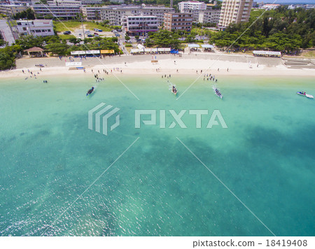 沖繩Miyakojima Pineagama海灘航拍照片 18419408