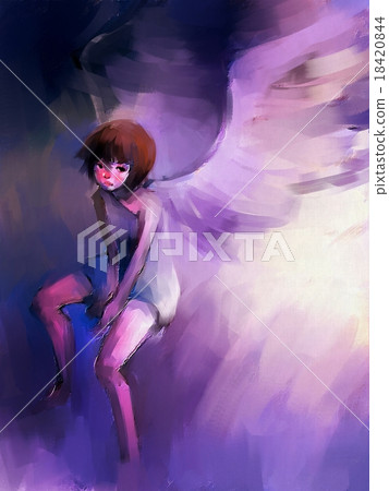 girl dressed as an angel - Stock Illustration [18420844] - PIXTA