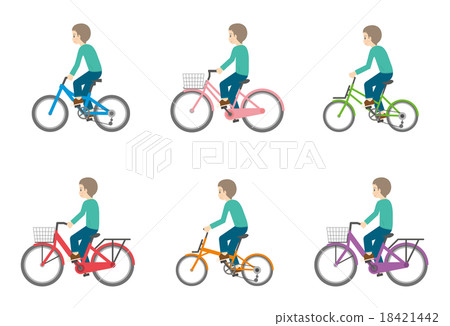 騎自行車的父親例證 18421442