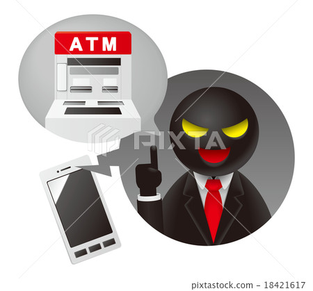 詐騙藝術插圖E（ATM） 18421617