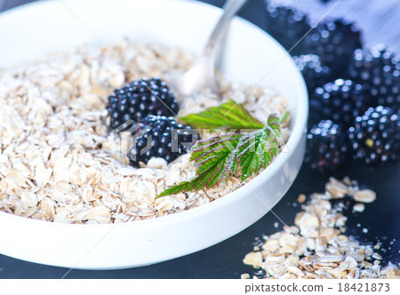 oat flakes and blackberry oat flakes and blackberry 18421873