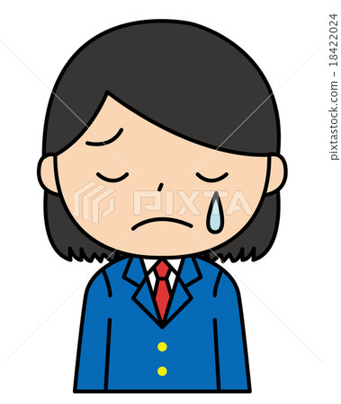 Female student Sad - Stock Illustration [18422024] - PIXTA