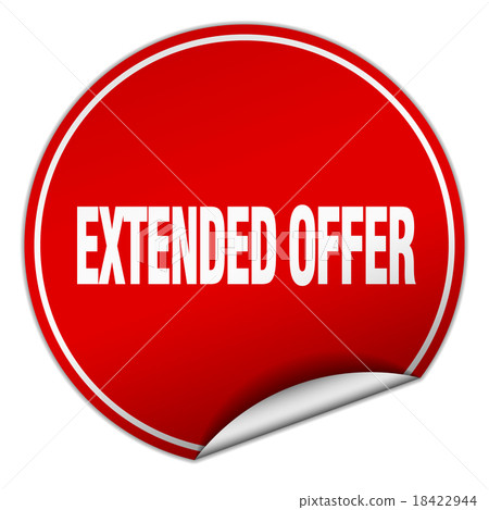extended offer round red sticker isolated on white extended offer round red sticker isolated on white 18422944