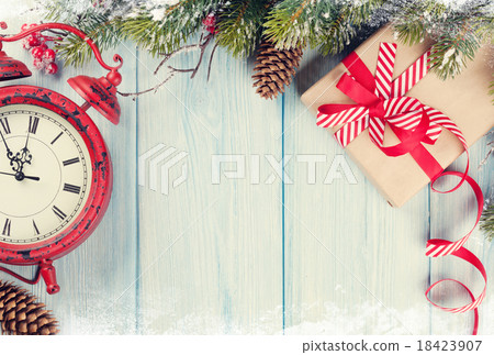 Christmas wooden background Christmas wooden background 18423907