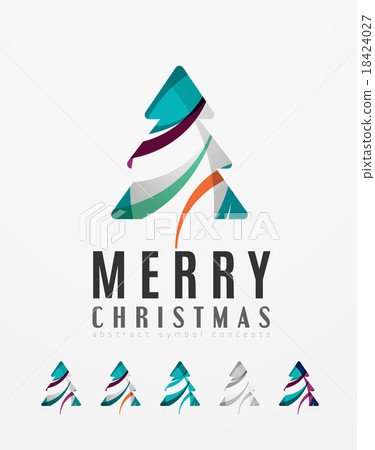 Set of abstract Christmas Tree Icons, business 18424027